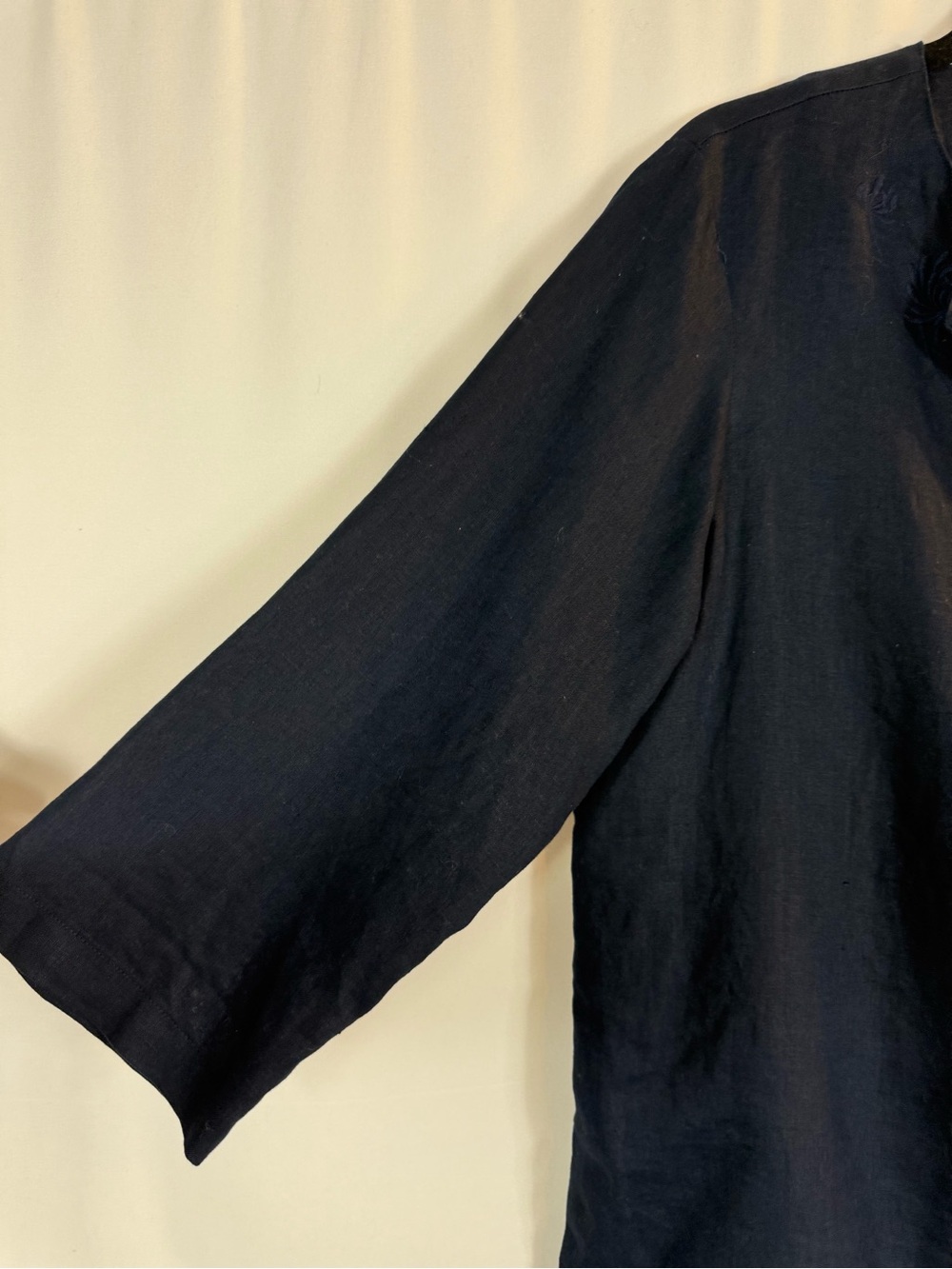 Chaps women tunic Navy blue Classic 100% Linen size: XL - Picture 6 of 13